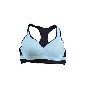 Women's Sports Bra Racerback Light Blue & Black Size 32C‎ Keep It Real